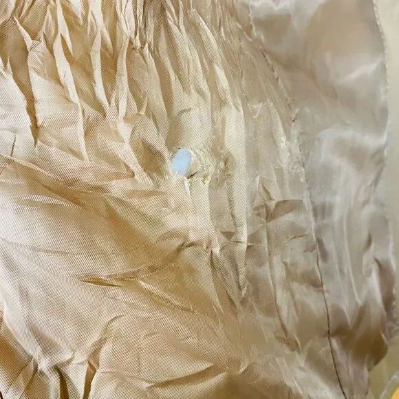 New Neiman Marcus Leather Collection Quilted Lamb Leather Trench Coat Neutral Ca - Picture 10 of 10